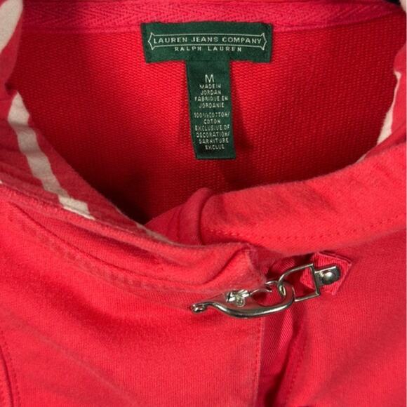 Ralph Lauren Red Sweatshirt/Hooded Long Sleeve Casual Preppy Womens Medium - Picture 2 of 11